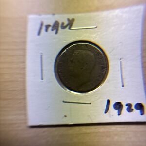 1929 Italy 10 Centesimi Coin.